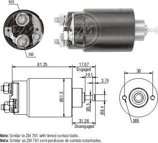 Messmer ZM1761 - Тягове реле, стартер autocars.com.ua