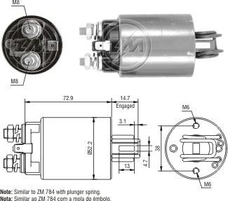 Messmer ZM1784 - Тяговое реле, стартер avtokuzovplus.com.ua