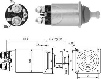 Messmer ZM1833 - Тягове реле, стартер autocars.com.ua