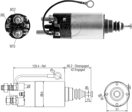 Messmer ZM2842 - Тягове реле, стартер autocars.com.ua