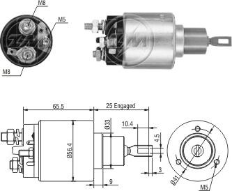 Messmer ZM3973 - Тягове реле, стартер autocars.com.ua