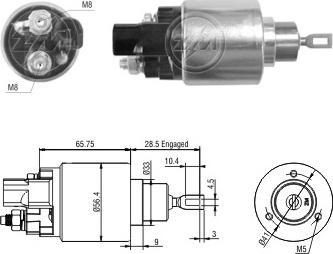 Messmer ZM3978 - Тяговое реле, стартер avtokuzovplus.com.ua