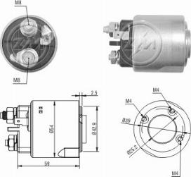 Messmer ZM4495 - Тягове реле, стартер autocars.com.ua