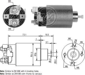 Messmer ZM4698 - Тягове реле, стартер autocars.com.ua