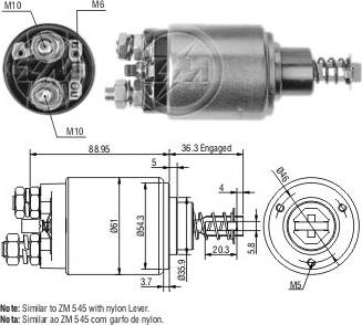 Messmer ZM539 - Тягове реле, стартер autocars.com.ua