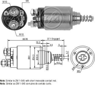 Messmer ZM545 - Тяговое реле, стартер avtokuzovplus.com.ua