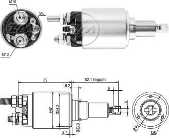 Messmer ZM5639 - Тягове реле, стартер autocars.com.ua