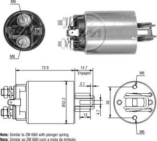 Messmer ZM581 - Тягове реле, стартер autocars.com.ua