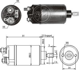 Messmer ZM621 - Тягове реле, стартер autocars.com.ua