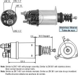 Messmer ZM7361 - Тягове реле, стартер autocars.com.ua