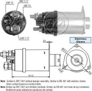 Messmer ZM7461 - Тяговое реле, стартер avtokuzovplus.com.ua