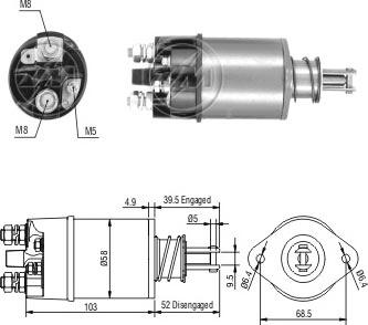 Messmer ZM801 - Тягове реле, стартер autocars.com.ua