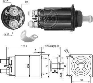 Messmer ZM833 - Тягове реле, стартер autocars.com.ua