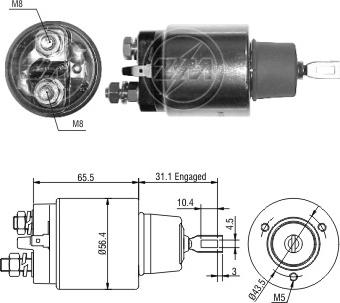 Messmer ZM975 - Тягове реле, стартер autocars.com.ua