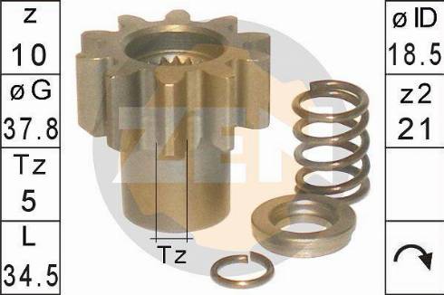 Messmer ZN12956 - Ведущая шестерня, стартер avtokuzovplus.com.ua