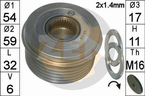 Messmer ZN5679 - Шкив генератора, муфта avtokuzovplus.com.ua