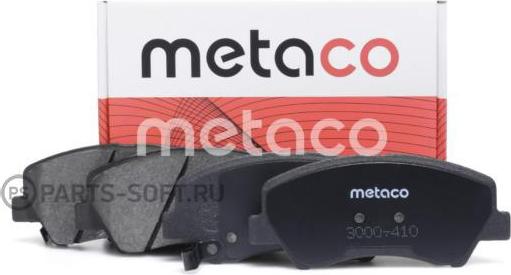 METACO 3000-410 - Гальмівні колодки, дискові гальма autocars.com.ua