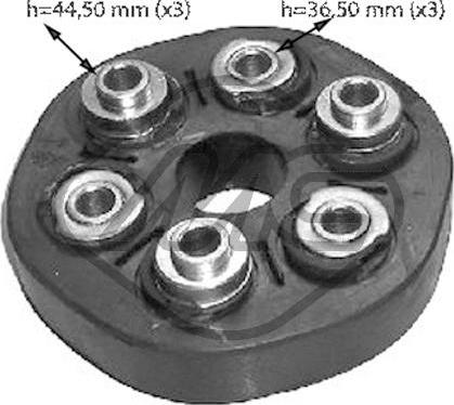 Metalcaucho 04417 - Шарнір, поздовжній вал autocars.com.ua