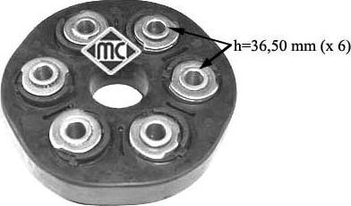 Metalcaucho 05185 - Шарнір, поздовжній вал autocars.com.ua