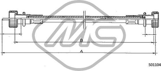 Metalcaucho 80465 - Тросик спідометра autocars.com.ua