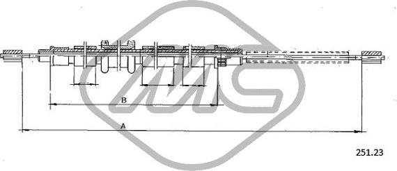 Metalcaucho 80476 - Трос, гальмівна система autocars.com.ua