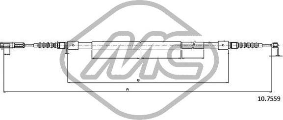 Metalcaucho 80595 - Трос, гальмівна система autocars.com.ua