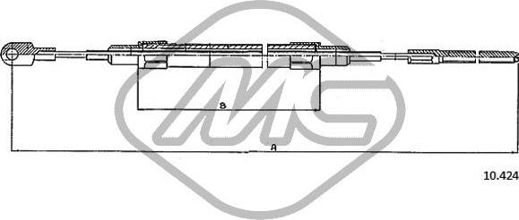 Metalcaucho 80635 - Трос, гальмівна система autocars.com.ua