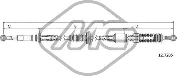 Metalcaucho 80739 - Трос, ступенчатая коробка передач avtokuzovplus.com.ua