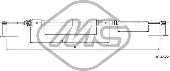 Metalcaucho 80841 - Трос, гальмівна система autocars.com.ua