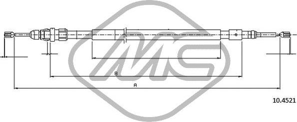 Metalcaucho 80842 - Трос, гальмівна система autocars.com.ua