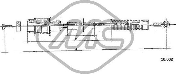 Metalcaucho 80875 - Тросик газу autocars.com.ua
