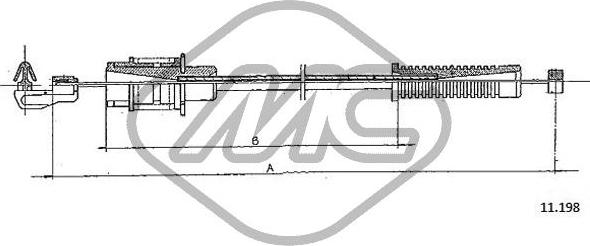 Metalcaucho 80879 - Тросик газу autocars.com.ua