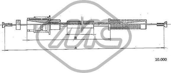 Metalcaucho 80891 - Тросик газу autocars.com.ua