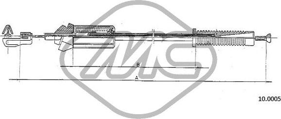 Metalcaucho 80898 - Тросик газу autocars.com.ua