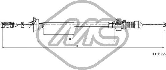 Metalcaucho 80901 - Тросик газу autocars.com.ua