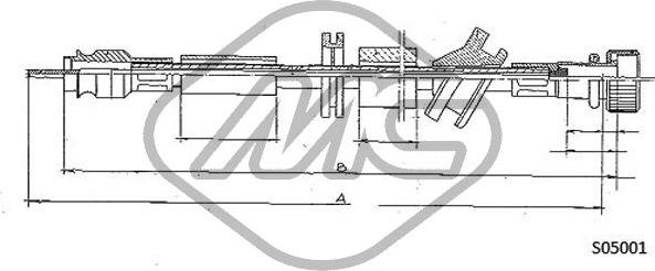 Metalcaucho 80915 - Тросик спідометра autocars.com.ua