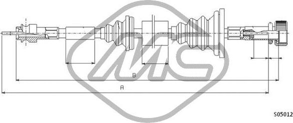 Metalcaucho 80919 - Тросик спідометра autocars.com.ua