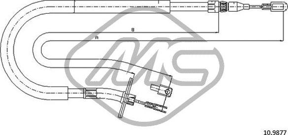 Metalcaucho 80965 - Трос, гальмівна система autocars.com.ua