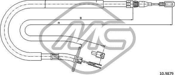 Metalcaucho 80967 - Трос, гальмівна система autocars.com.ua