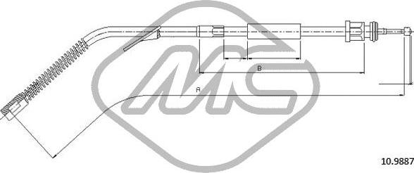 Metalcaucho 81005 - Трос, гальмівна система autocars.com.ua