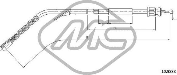 Metalcaucho 81006 - Трос, гальмівна система autocars.com.ua