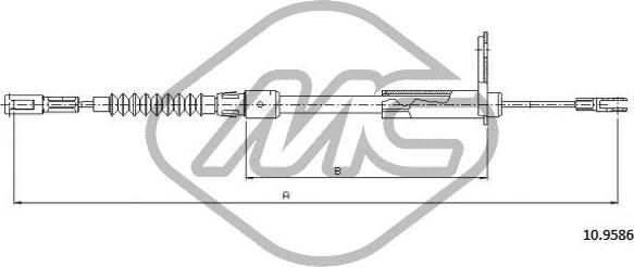 Metalcaucho 81011 - Тросик, cтояночный тормоз avtokuzovplus.com.ua