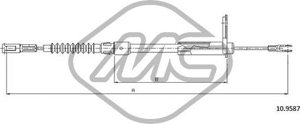 Metalcaucho 81012 - Тросик, cтояночный тормоз avtokuzovplus.com.ua