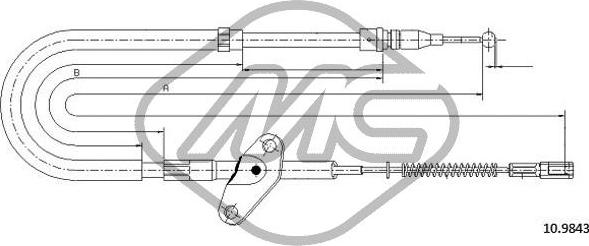 Metalcaucho 81017 - Трос, гальмівна система autocars.com.ua