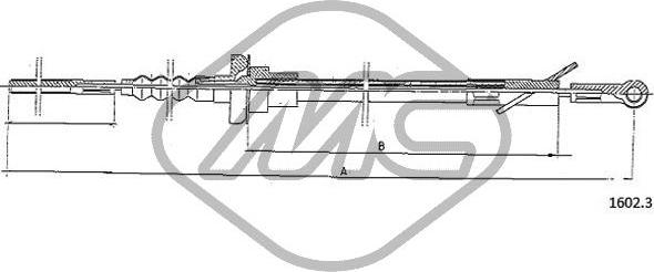 Metalcaucho 81042 - Трос, управління зчепленням autocars.com.ua