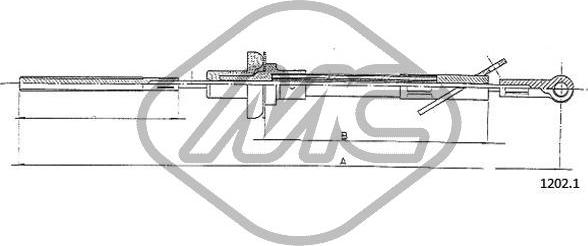 Metalcaucho 81054 - Трос, управління зчепленням autocars.com.ua