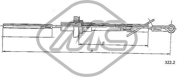 Metalcaucho 81055 - Трос, управління зчепленням autocars.com.ua