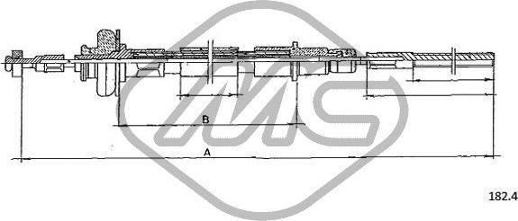 Metalcaucho 81065 - Трос, управління зчепленням autocars.com.ua