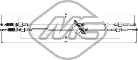 Metalcaucho 81161 - Трос, ступінчаста коробка передач autocars.com.ua