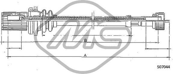 Metalcaucho 81239 - Тросик спідометра autocars.com.ua